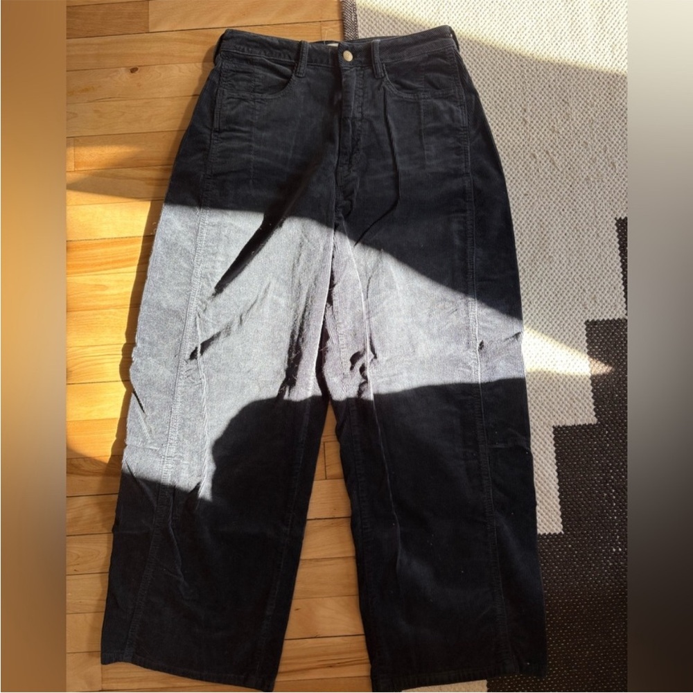 Anthropologie charcoal barrel pants